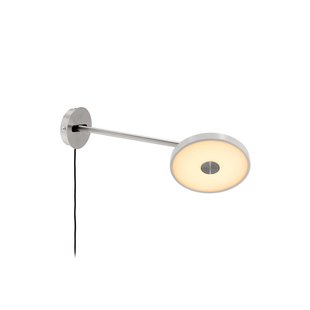Asteria Long LED wandlamp, grijs, staal, stekker UMAGE - Woonkamer - Designer - Metaal - 1 lamp