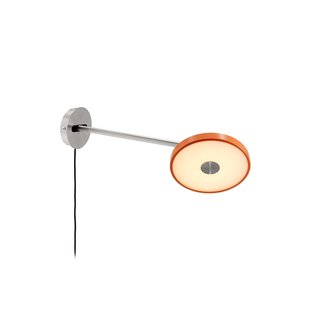 Asteria Long LED wandlamp, oranje, staal, stekker UMAGE - Woonkamer - Designer - Metaal - 1 lamp