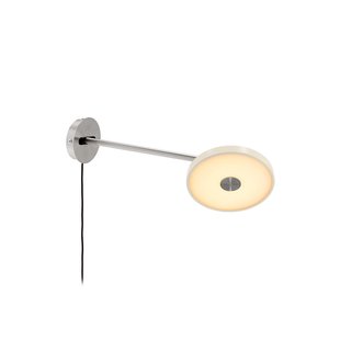 Asteria Long LED wandlamp, wit, staal, stekker UMAGE - Woonkamer - Designer - Metaal - 1 lamp