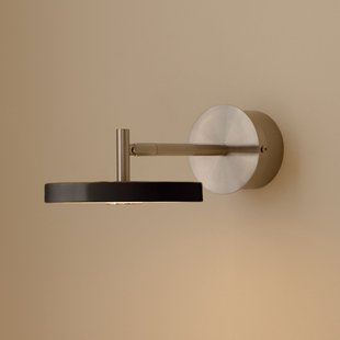 Asteria Short LED wandlamp, zwart staal, vaste aansluiting UMAGE - Woonkamer - Designer - Metaal - 1 lamp