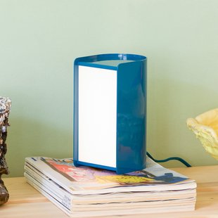 BOOK LED tafellamp, hoogte 30 cm, petrolblauw Hübsch - Woonkamer - Modern - Metaal - Hoekig