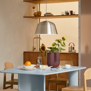 Ambit hanglamp Ø 25 grijs Muuto - Woonkamer - Designer - Aluminium - 1 lamp