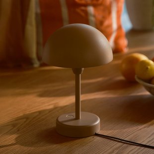 Ellen To-Go draagbare tafellamp IP44 bruin Nordlux - Balkon - Scandinavisch - Aluminium - 1 lamp