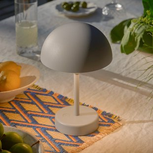 Ellen To-Go draagbare tafellamp IP44 grijs Nordlux - Balkon - Scandinavisch - Aluminium - 1 lamp