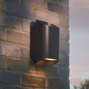 Nico 22 Round buitenwandlamp, zwart, metaal Nordlux - Balkon - Modern - Meerdere lampen