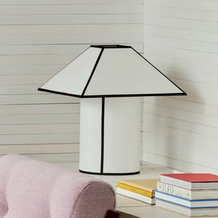Ava tafellamp, hoogte 50 cm, wit/zwart, E27 HAY - Woonkamer - Designer - Kunststof - 1 lamp