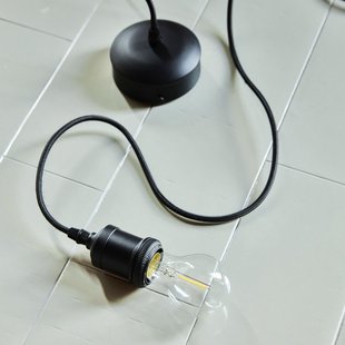 HDFly hanglamp, zwart, E27, snoer 300 cm House Doctor - Woonkamer - Kunststof - 1 lamp