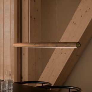 Akeno LED hanglamp, hout, dimbaar DFTP by Nordlux - Eetkamer - Modern - 1 lamp