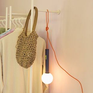Talk LED wandlamp blauw/oranje lengte 30 cm Hübsch - Modern - Metaal - 1 lamp