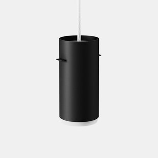 Buisvormige hanglamp, zwart, Ø 8 cm, E27, aluminium Tube Moebe - Woonkamer - Designer - 1 lamp