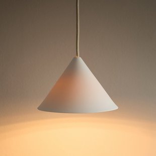 Ceramic Cone hanglamp, wit, Ø 19 cm, porselein, G9 Moebe - Woonkamer - Designer - Keramiek - 1 lamp