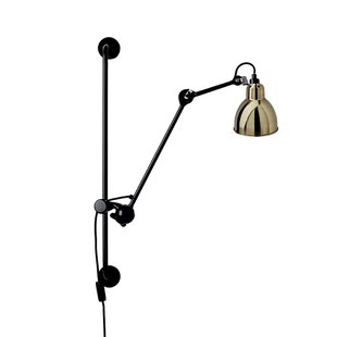 210 wandlamp zwart/messing 201 Round Lampe Gras - Woonkamer - Designer - Metaal - 1 lamp