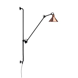 214 wandlamp Round zwart/koper/wit 214 Round Lampe Gras - Woonkamer - Designer - Metaal - 1 lamp