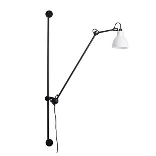 214 wandlamp Round zwart/wit - Lampe Gras 214 Round - Woonkamer - Designer - Metaal - 1 lamp