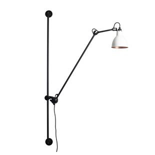 214 wandlamp Round zwart/wit/koper 214 Round Lampe Gras - Woonkamer - Designer - Metaal - 1 lamp