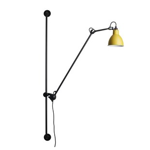 214 wandlamp Round zwart/geel 214 Round Lampe Gras - Woonkamer - Designer - Metaal - 1 lamp