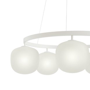 Chandelier hanglamp wit glas Ø 80 cm G9 Muuto - Woonkamer - Designer - Meerdere lampen