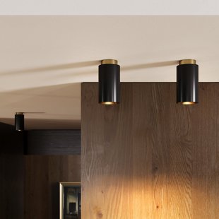 Tobo C85 plafondlamp, zwart, staal, GU10 DCW - Woonkamer - Designer - Metaal - 1 lamp