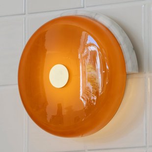 Trip LED wandlamp, groen/amber, glas DESIGN BY US - Woonkamer - Designer - Steen - 1 lamp