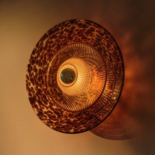 Disco Rama wandlamp, bruin, glas, E27 DESIGN BY US - Woonkamer - Designer - 1 lamp