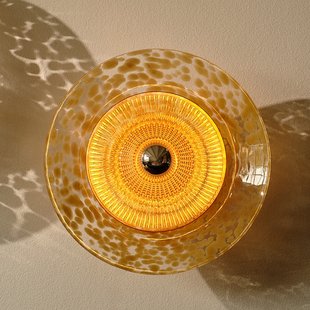 Disco Rama wandlamp, amber, glas, E27 DESIGN BY US - Woonkamer - Designer - 1 lamp