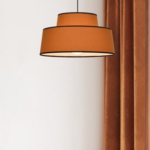 Mallorca hanglamp karamel Ø 38 cm katoen COREP - Woonkamer - Stof - Met lampenkap
