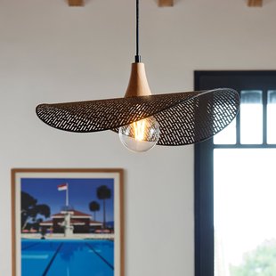 Honu hanglamp zwart Ø 48 cm COREP - Woonkamer - Metaal - Met lampenkap