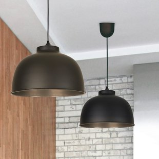 Dock hanglamp zwart Ø 31 cm COREP - Woonkamer - Modern - Metaal - Met lampenkap