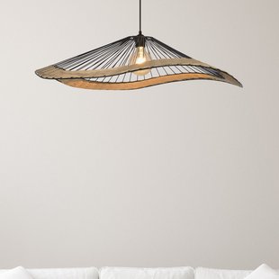 Mekong hanglamp zwart, hoogte 18 cm COREP - Woonkamer - Metaal - Met lampenkap