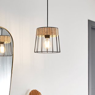 Indah hanglamp zwart Ø 20 cm COREP - Woonkamer - Metaal - Met lampenkap