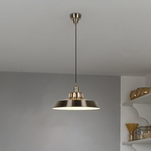 Thelma hanglamp in aluminiumkleur Ø 38 cm COREP - Woonkamer - Metaal - Met lampenkap