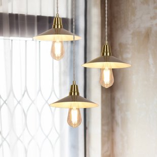Claudette hanglamp crèmekleurig Ø 22 cm COREP - Woonkamer - Vintage / Retro - Metaal - Met lampenkap