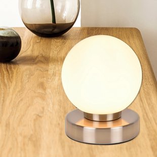 Seventy tafellamp in aluminiumkleur, hoogte 15 cm COREP - Woonkamer - Metaal - Met lampenkap
