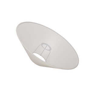 Basic platte kap, wit, Ø 36 cm, linnen Basic flat Watt & Veke - Designer - Stof