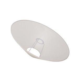 Basic platte kap, wit, Ø 42 cm, linnen Basic flat Watt & Veke - Designer - Stof