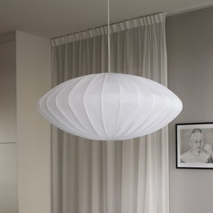 Ellipse kap, wit, Ø 80 cm, linnen Watt & Veke - Designer - Stof - Rond