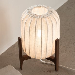 Prisma tafellamp, essenhout/beige, 24 cm, hout Watt & Veke - Woonkamer - Designer - 1 lamp