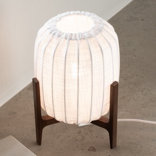 Prisma tafellamp, essenhout/wit, 24 cm, hout Watt & Veke - Woonkamer - Designer - 1 lamp
