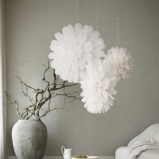 Snöblomma papieren ster, wit, Ø 68 cm, bloemvorm Watt & Veke - Woonkamer - Designer - Papier / Karton