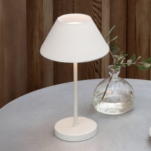 Teya LED-accu-zaklamp, wit, 26 cm, IP44 Watt & Veke - Woonkamer - Designer - Metaal - 1 lamp