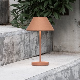 Teya LED-accu-tafellamp terracotta, 26 cm, IP44 Watt & Veke - Woonkamer - Designer - Metaal - 1 lamp