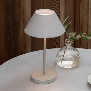 Teya LED-accu-zaklamp, grijs, 26 cm, IP44 Watt & Veke - Woonkamer - Designer - Metaal - 1 lamp