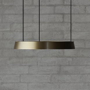 Edge Round LED hanglamp messing Ø40 cm, Smart LIGHT-POINT - Woonkamer - Designer - Aluminium - Meerdere lampen