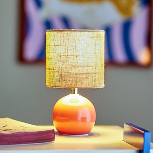 Valdis tafellamp, roze/beige, 24 cm, keramiek Bloomingville - Woonkamer - Scandinavisch - 1 lamp