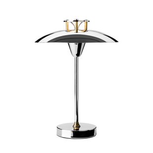 MINI STEPP 1-2-3 accu-tafellamp, chroom, IP44 Halo Design - Woonkamer - Designer - Metaal - 1 lamp