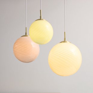 CANDY BALL hanglamp, olijfgroen/verouderd messing Ø 20 cm Halo Design - Woonkamer - Designer - Glas - 1 lamp