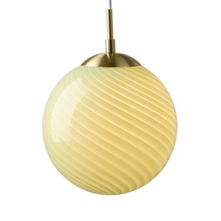 CANDY BALL hanglamp, olijfgroen/verouderd messing Ø 25 cm Halo Design - Woonkamer - Designer - Glas - 1 lamp