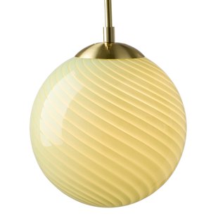 CANDY BALL hanglamp, olijfgroen/verouderd messing Ø 30 cm Halo Design - Woonkamer - Designer - Glas - 1 lamp