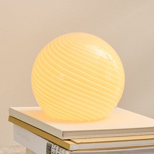 CANDY tafellamp, crème, Ø 20 cm, glas, E14 Halo Design - Woonkamer - Designer - 1 lamp