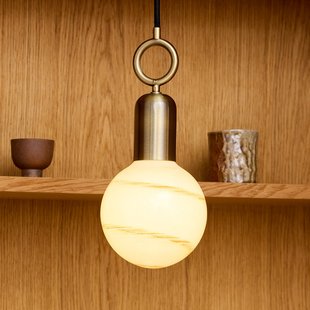 Stockholm hanglamp, antiek messing Ø 5 cm E27 Halo Design - Woonkamer - Designer - Metaal - 1 lamp